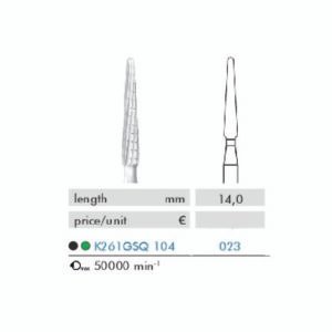 Broca de cerâmica – remoção de gel pelas laterais (corte médio)  30000rpm